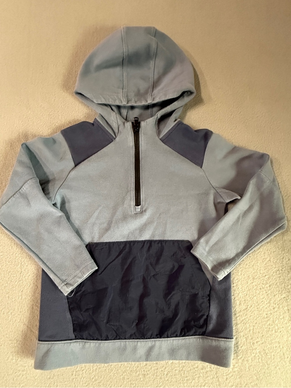 Old Navy Men's Hooded Half-Zip Sweater - Light Blue and Navy